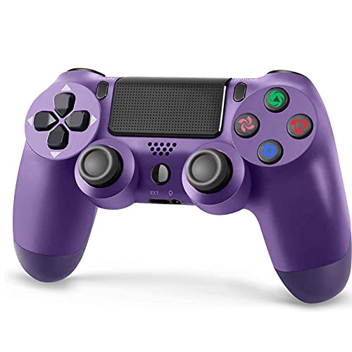 Roonboit Wireless Controller for PS4,Game Controller Joystick with 1200 mAh Battery/Vibration Turbo/Built-in Speaker/USB Cable/Mini LED Indicator for Playstation 4/Pro/Slim/PS3 Console (Purple) Roonboit Wireless Controller for PS4,Game Controller Joystick with 1200 mAh Battery/Vibration Turbo/Built-in Speaker/USB Cable/Mini LED Indicator for Playstation 4/Pro/Slim/PS3 Console (Purple)