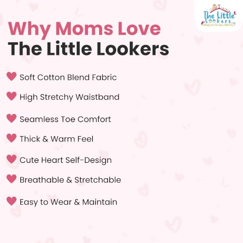 Image of THE LITTLE LOOKERS Baby Tights Thick Toddler Baby Girl Seamless Knit Leggings Thick Solid Cotton Stockings Footed Pants Pantyhose for Years Baby