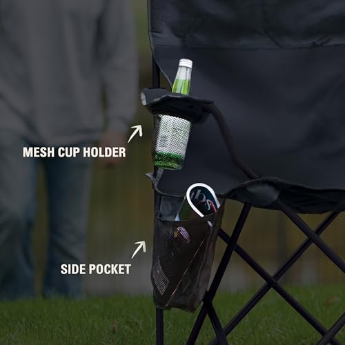 Coleman Portable Camping Chair with 4-Can Cooler, Cushioned Seat & Back with Side Pockets & Cup Holder, Carry Bag Included, Great for Camping, Tailgating, Firepits, Patio, & More - image 7