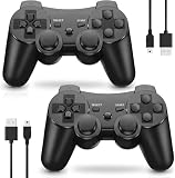 【Controller Bluetooth Wireless per PS3】 Con la tecnologia di trasmissione wireless aggiornata, non dovrai preoccuparti della perdita di dati o di interferenze di segnale. La connessione Bluetooth diretta elimina ogni ritardo indesiderato.(Nota: è necessario un cavo quando è collegato al PC)