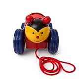 Beetbul Juguete de Madera con Cordón de Arrastre – Gusanito Que Se Extiende y Contrae, con Sonido - Motricidad y...