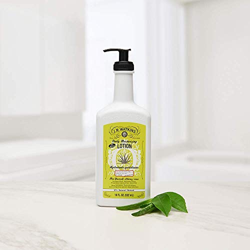 J.r. Watkins Daily Moisturizing Lotion – Body Cream In Pump Dispenser – Hydrating Skin Cream Made With Shea Butter, Cocoa Butter, Coconut Oil & Vitamin E, 18 Fl Oz, Aloe & Green Tea, Single #TOP2