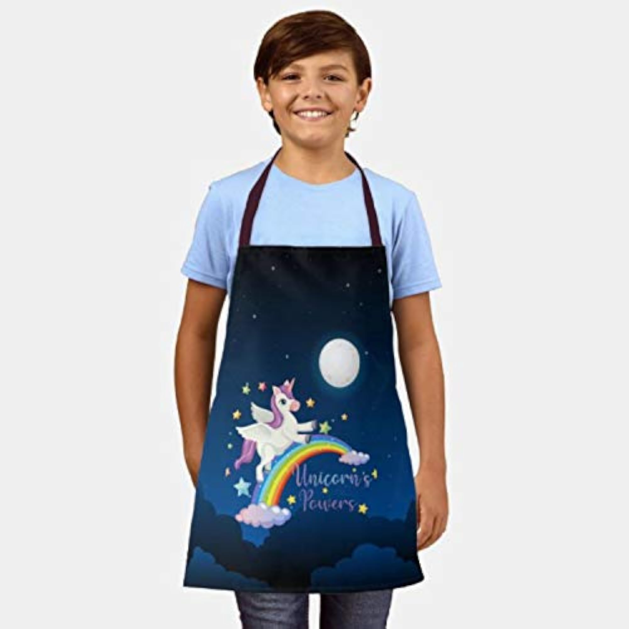 Kids Waterproof Chef Apron for Boys & Girls, Adjustable Neck