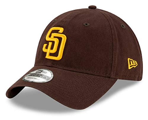New Era San Diego Padres Brown Adjustable Dad Hat Cap One Size Fit Most (9Twenty Slide Buckle Closure)