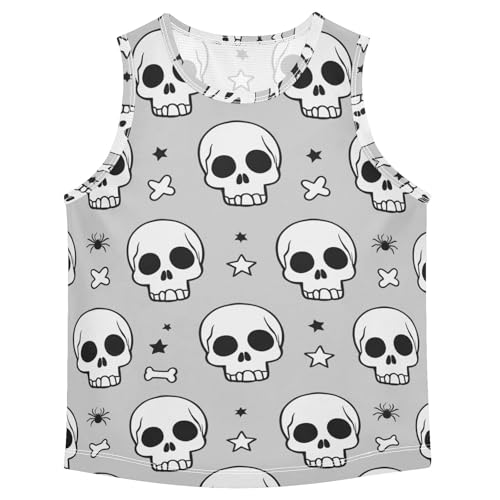 Boys' Tank Top Shirt Skull Pattern Sleeveless T-Shirts