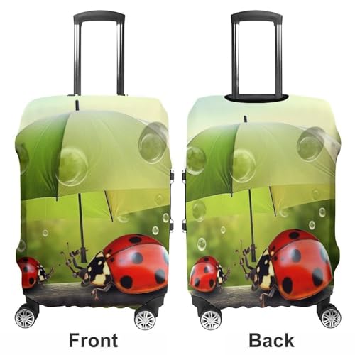 Carry on Luggage Cover Funny Ladybug Suitcase Covers for Luggages Tsa Approved Travel Luggage Sleeve Protector Elastic Suitcase Protector Anti-Scratch Washable Fits 19-30 Inch Case -S3