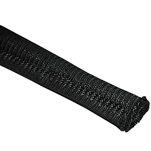 🔥 Crazy Deals Electriduct 1" Gator Sleeve Braided Wrap Around Sleeving Wire Protection Cable Flexible Side Entry Conduit - 100 Feet - Black