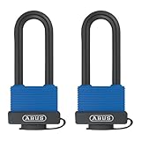 ABUS 70IB/45 Weatherproof Lock with 2 Keys for Outdoor, Storage, Marine, 1.92in (49mm) Wide, Long Shackle, Keyed Different