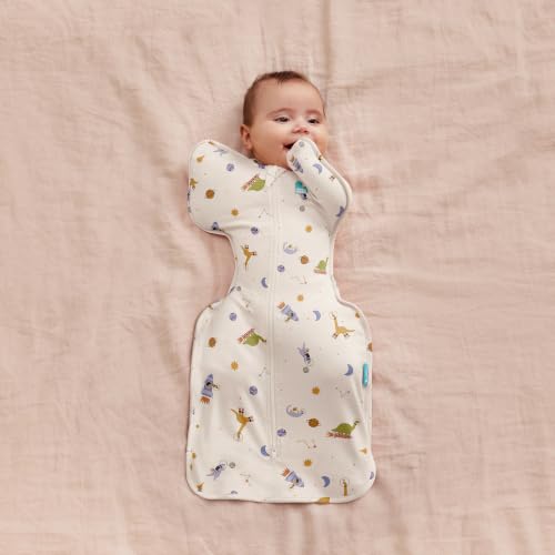 Image of Love to Dream Swaddle UP, Baby Sleep Sack, Self-Soothing Swaddles for Newborns, Improves Sleep, Secure Fit Helps Calm Startle Reflex, New Born Essentials for Baby, 1.0 TOG, 5-8.5 lbs, Space Dinos