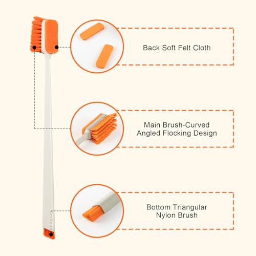 Image of 2PCS Fish Tank Cleaning and Feeder Kit, Fish Tank Cleaner Brush and Coral Feeder Set, Turkey Baster for Aquarium, Algae Scraper, Long Pipette for Aquarium Feeding Waste Remover