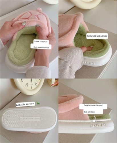 Women's Plush Cute Turtle Slippers Comfortable Men's Anti slip Home Thick Sole Winter and Autumn Cotton Slippers3