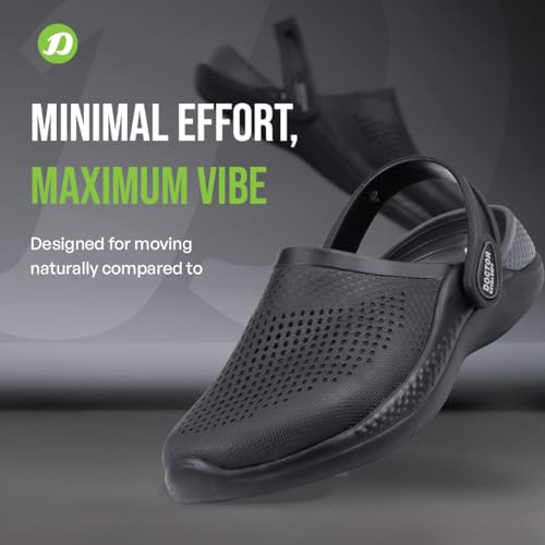 Image of DOCTOR EXTRA SOFT Men's Classic Casual Sports Clogs /Sandals with Adjustable Back Strap for Adult | Comfortable & LightWeight| Stylish & Anti-Skid|Waterproof & Everyday Use Mules for Gents & Boys D-513