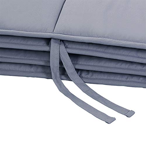 Breathable Crib Liner Protector, WOOPOWER 4-Piece Baby Crib Bumper Safety Guard Pad with Thick Padding Machine Washable,Mesh Crib Liner Nursery Bed Essential for Boys Girls