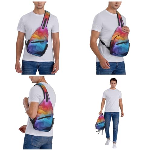 Bolso Sling unisex color negro para senderismo y viaje miniatura 6