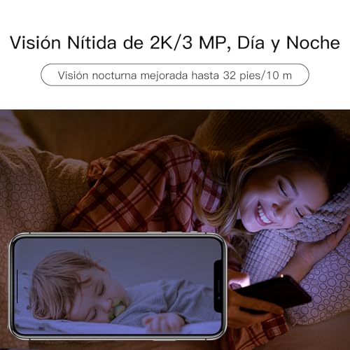 Miniatura 5 de Laxihub Cámara Wifi Interior 1080p Hd Cámara Inteligente Cámara Vigilancia Ip Cámara Wifi Cámara De Vigilancia P2 De Audio Bidireccional Compatible Con Alexa Y Google Assistant 2pc