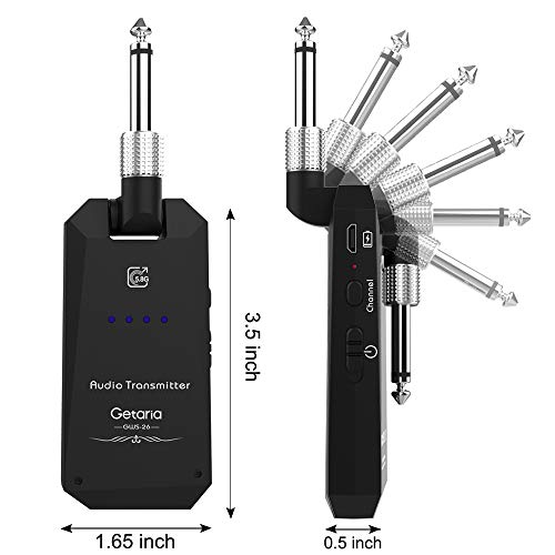 Miniatura 9 de Getaria Guitarra Inalámbrico Receptor Transmisor De 5.8ghz Sistema Inalámbrico Con 4 Canales Para Guitarra Eléctrica Y Bajo