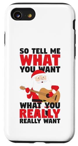 �M�^�[ Santa Tell Me What You Want ��������N���X�}�X �X�}�z�P�[�X iPhone SE (2020) / 7 / 8 �p
