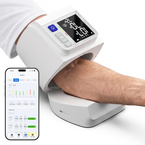Lentorgi Smart Blood Pressure Monitor, Auto Upper Arm BP Machine, White