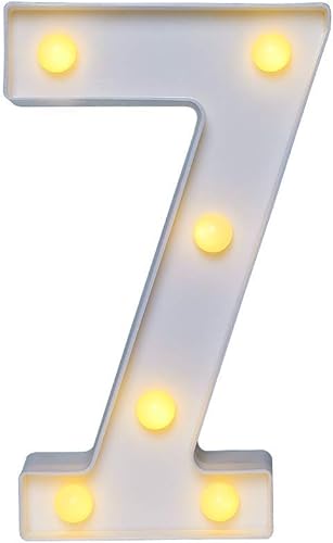 YKB Letrero con luces LED de marquesina con números, luz blanca cálida, luces nocturnas que funcionan con pilas para confesión, bodas, fiestas,