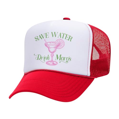 Image of TeesAndTankYou Save Water Drink Margs Foam Trucker Cap Adjustable Mesh Back Hat