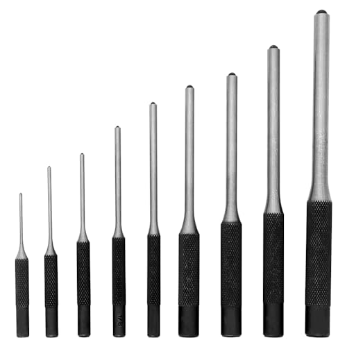 Aoyswuz 9-Tlg Splinttreiber Set 1.5mm-8mm 40CR-V Stahl Durchschlag Werkzeug für Holz Kunststoff Leder Schmuck Kunsthandwerk(mit Aufbewahrungstasche)