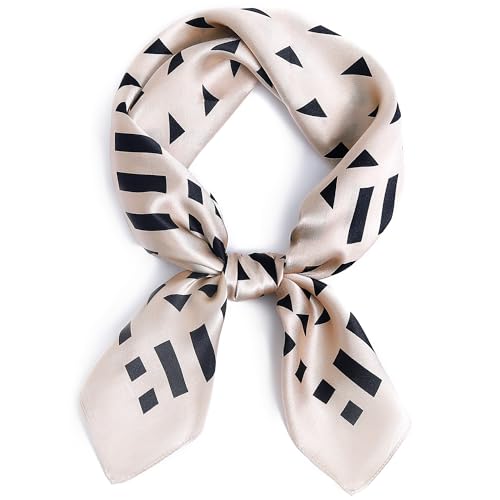 STARWHISPER 100% Pure Mulberry Silk Square Scarf27 x27 Lightweight Neckerchief Hair Scarf Headscarf Night Sleeping