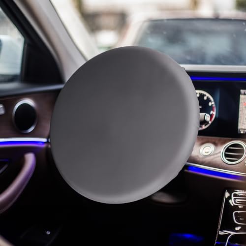 Wogomz Steering Wheel Cover Sun Shade, Anti-Heat Car Steering Wheel Shield, Cooling Steering Wheel Cover Block Sun & Heat, Universal 18 Inch Vehicle Steering Wheel Sun Protector (Gray)