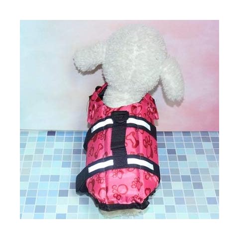 SUNXK Dog clothes summer taidijinmao labrador dog life jacket huskies keki pet swim ring vest (Color : Bone powder, Size : XS) Cover