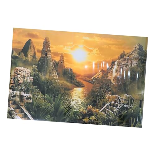 COSMEVIVI 1個 水槽の背景ステッカー 水槽デ ポンプ 水族館装飾紙 水族館装飾ポスター 蓋 水族館の背景ステッカー 水族館の3Dステッカー 水槽の壁紙 水族館の背景の壁画 水槽の装飾