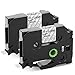 Label KINGDOM Compatible Label Tape Replacement for Brother P-Touch White on Clear TZe-135 TZ-135 12mm 0.47 Inch Laminated TZ Tape Work with PTouch Label Maker PT D210 H110 D600, 26.2 Feet 8M, 2-Pack