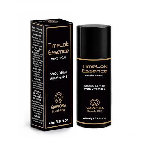 Qawora Timelok Essence Spray for Men - 45ml | USA Formula | Natural Herbal Extracts | Skin Refreshing & Nourishing Formula