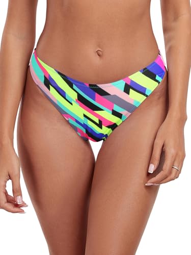 Bas de bikini taille mi-haute coquine maillot de bain femme plage et piscine