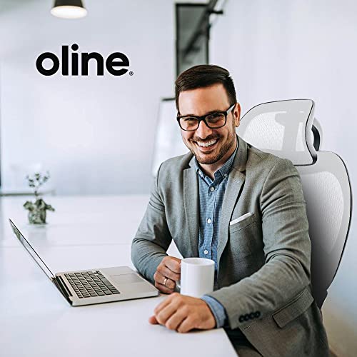 Oline Ergopro Ergonomic Office Chair - Rolling Desk Chair With 4D Adjustable Armrest, 3D Lumbar Support And Blade Wheels - Mesh Computer Chair, Gaming Chairs, Executive Swivel Chair (White) #TOP7