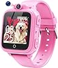 Awatty Kids Smart Watch for Boys Girls, Fashion Smartwatches for 5-12 Year Olds Children, Birthday Gift Toy for Kids, Digital Watch with 14 Puzzle Games and 90° Rotating Camera (Pink)