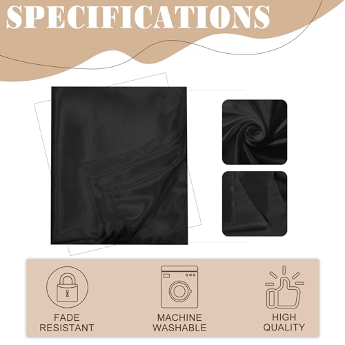 Fayavoo 8 Pack Black Tablecloth 58 x 102 Inch Rectangle Table Cover Stain and Wrinkle Resistant Washable Polyester Table Cloth for Decorative Table Cover for Dining Table Buffet Parties and Camping - Image 4
