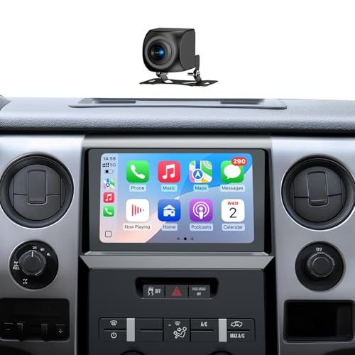 WonVon Car Stereo for Ford F150 2013 2014, Built-in Cooling Fan 9'' Touch Screen Radio Upgrade Support Carplay/Android Auto/WiFi/Bluetooth/Navigation/Backup Camera, 8-Core 4+64GB