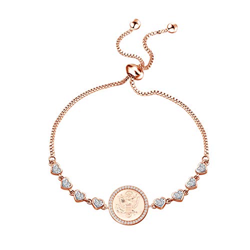 LQRI Army Gift Charm Bracelet Military Jewelry Military Deployment Gift