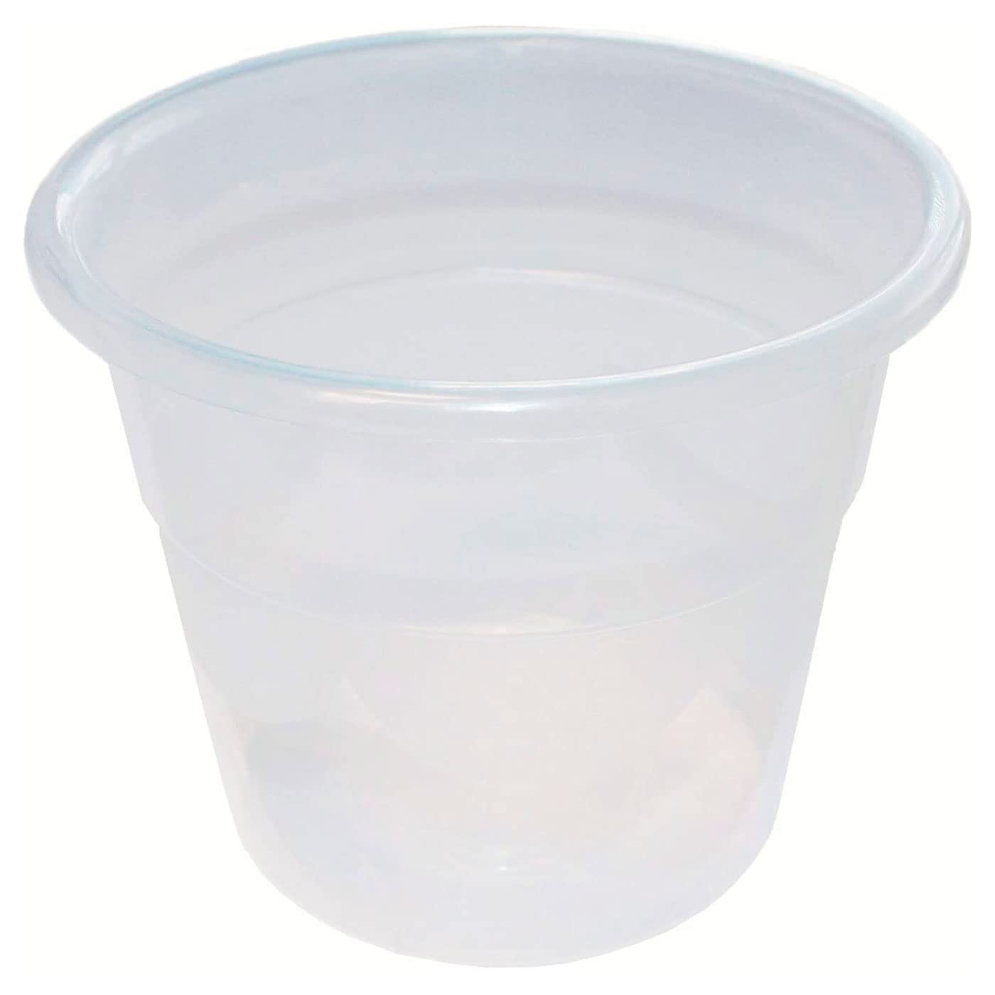 Acan Tradineur - Maceta Redonda de plástico Transparente, Tiesto, macetero, Recipiente para Plantas, Flores, balcón, terraza, hogar, Interior o Exterior, 24 x 20 cm