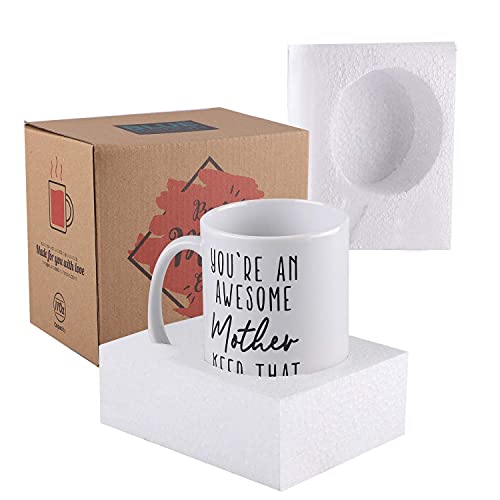 Taza de cerámica para café 15 oz en caja decorativa miniatura 6