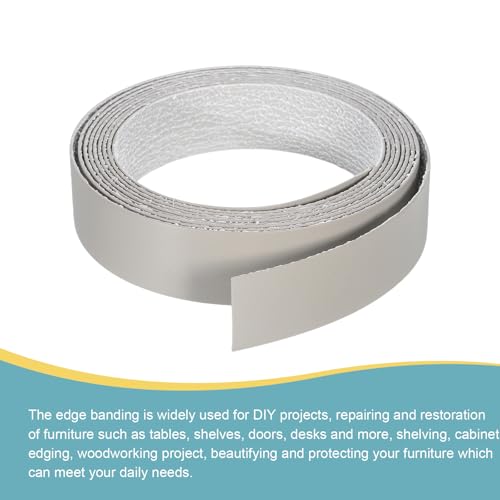 QUARKZMAN Kantenumleimer Eiche PVC Kantenband Selbstklebend, 28mm x 3 Meter Vorgeleimtes Holzfunierkantenband zum Aufbügeln für Schrankreparatur Möbelbauplatten Regalbretter, Khaki