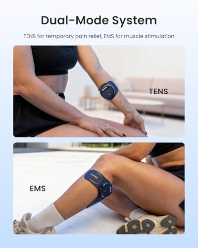 Image of RENPHO Wireless TENS Unit Muscle Stimulator, Portable EMS Muscle Stimulator Machine, Rechargeable TENS Machine Muscle Relaxer for Back, Waist, Shoulders, Legs, 4 Gel Electrode Pads