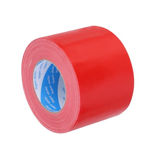 Image of uxcell Heavy Duty Duct Tape, 4 Inch x 55 Yard Waterproof Flexible Hand Tear Strong Adhesive Duct Tapes for Crafts DIY, Fixing, Repairs, Red