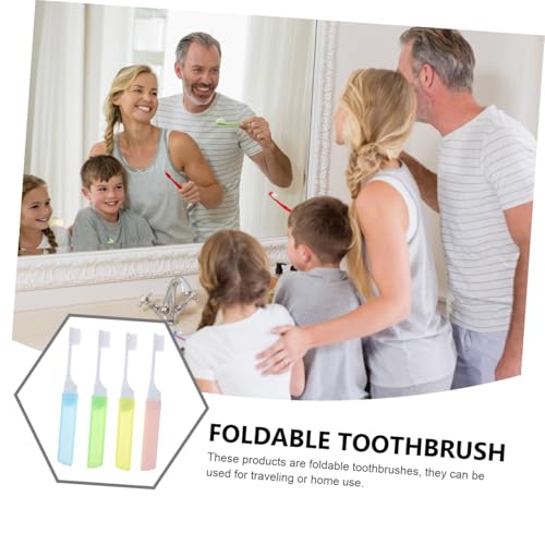 GANAZONO 12 Stück Teiliges Faltbare Zahnbürsten für Erwachsene und Jugendliche Weiche Borsten Kompakt und Tragbar Sanfte Zahnreinigung Personalisierte Mundpflege Praktische Zufällige Farbe – Bild 7