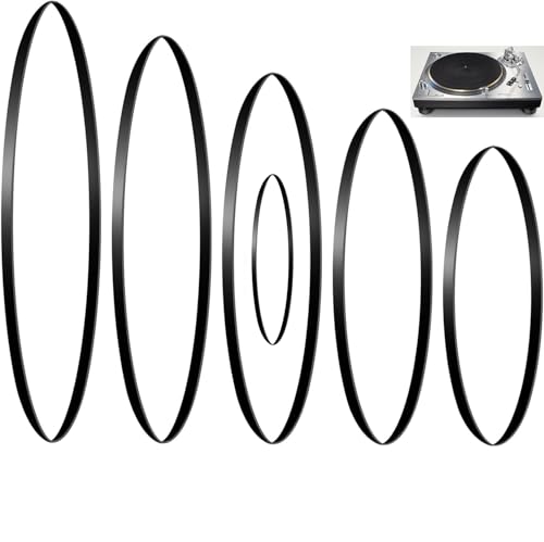 6 Pieces Turntable Belt Different Specifications Machine Recorder Rubber Belt for Repair Replacement Maintenance Most Kinds of Belt-Driven Turntables, 6 Sizes