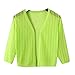Produktbild Summer New Ice Damen Strickjacke aus Seide, dünn, kurzer Ausschnitt, hohler Mantel, Sonnenschutzkleidung, Außenschal Gr. XXX-Large, grün