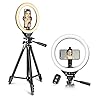 UBeesize 10’’ LED Ring Light with Stand and Phone Holder, Selfie Halo Light for Photography/Makeup/Vlogging/Live…