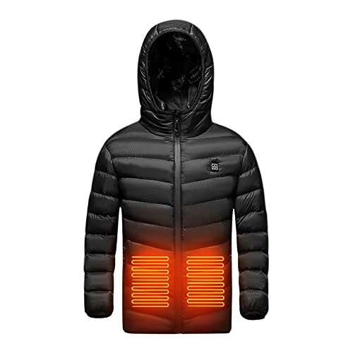 Boys Girls Heated Jacket Electric USB Rechargeable Outwear Children Hoodie Heated Coat Thermal Body Warmer Jackets