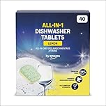 by Amazon ALL-IN-ONE Lemon Dishwasher Tablets, 40 tablets