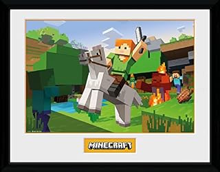 GB eye Minecraft Zombie Attack 30 x 40cm Framed Collector Print