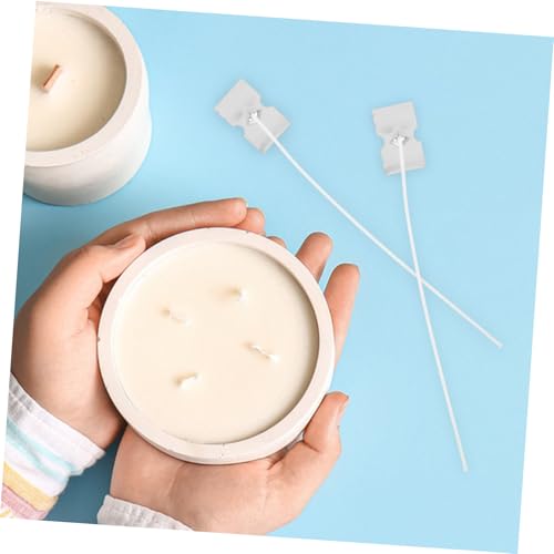 Mechas para velas Hemobllo 50 piezas algodón y parafina miniatura 6